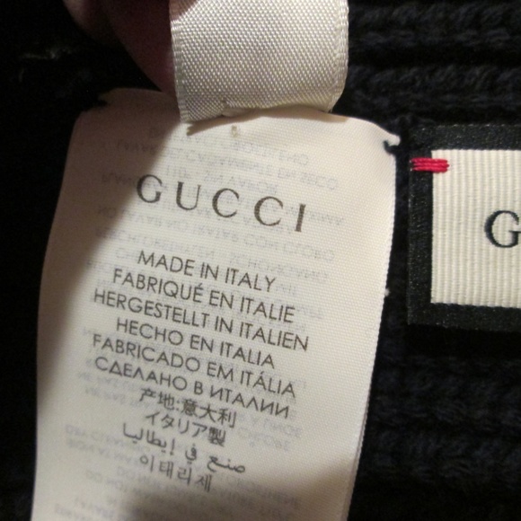 new GUCCI black WOOL Tiger Supreme beanie Sz M - Picture 10 of 13